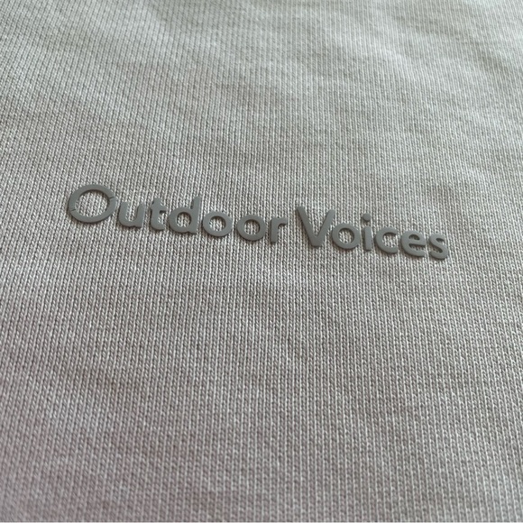 NWT Outdoor Voices Long Sleeve Dove Blue Bone White Oversized Hoodie Size XS - Picture 5 of 6